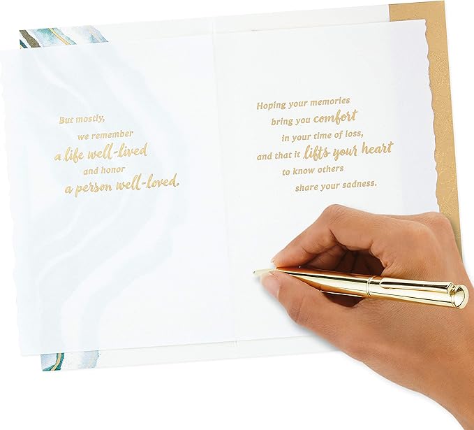 Hallmark Sympathy Card (Gold Foil Agate)