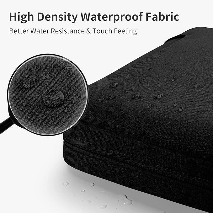 Laptop Shoulder Bag, 13-13.3-14-15-15.4-15.6-16-17.3-18 Inch Laptop/Tablet, Water-Repellent Fabric, Business for Men Women (15-16 inch, Black)