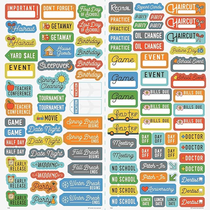 Large Print Calendar 2025 - Deluxe 2025-2026 Large Print Easy To Read Pocket Planner 2 Year Calendar Bundle with Over 100 Calendar Stickers (Low Vision Gifts, Office Supplies)