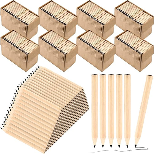 Yexiya Golf Pencils Bulk Half 2 HB 3.5 Pre Sharpened Hexagonal Yellow Wood Mini Pencils for Kids School Classroom Baby Shower Bridal Wedding Office Supplies(4000 Pcs)
