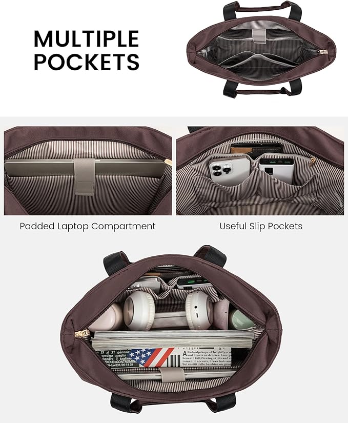 LOVEVOOK Tote Bag for Women，Lightweight Work Bag for Teacher, 15.6 Inch Laptop Bag，Large Shoulder Bag