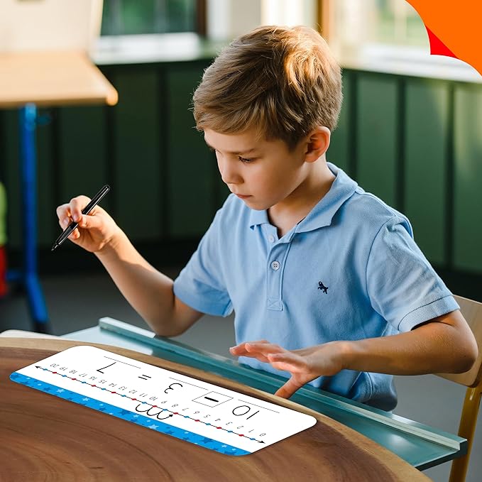 15 PCS Number Line Dry Erase Boards, Double Sided Writable and Erasable Board-0-10 on One Side & 0-20 on Other Side Math White Board for Kids, Students, Classroom and Home (12” x 4”)