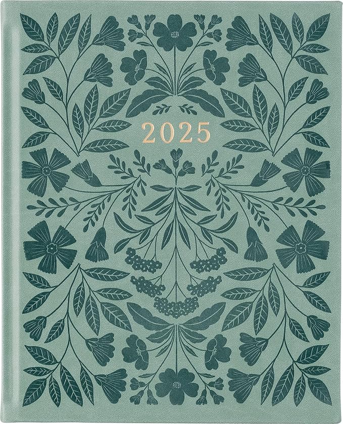 Eccolo 2025 Large Agenda Planner, 12 Month, Yearly, Monthly & Weekly Pages, Habit & Gratitude Tracker (Hardcover - 8 x 10")