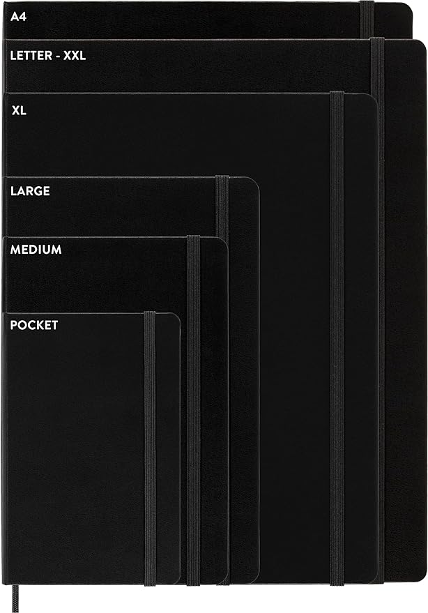 Moleskine Classic Expanded Notebook, Hard Cover, Large (5" x 8.25") Plain/Blank, Red, 400 Pages