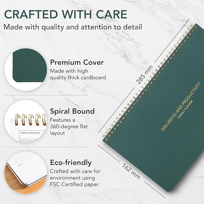 Zen & Flow - Undated Weekly Planner, Dashboard Desk Pad, Dashboard Desk Notepad, Productivity, Daily To Do List, Habit Tracker, Desk Notepad, Desk Planner, Dashboard Planner