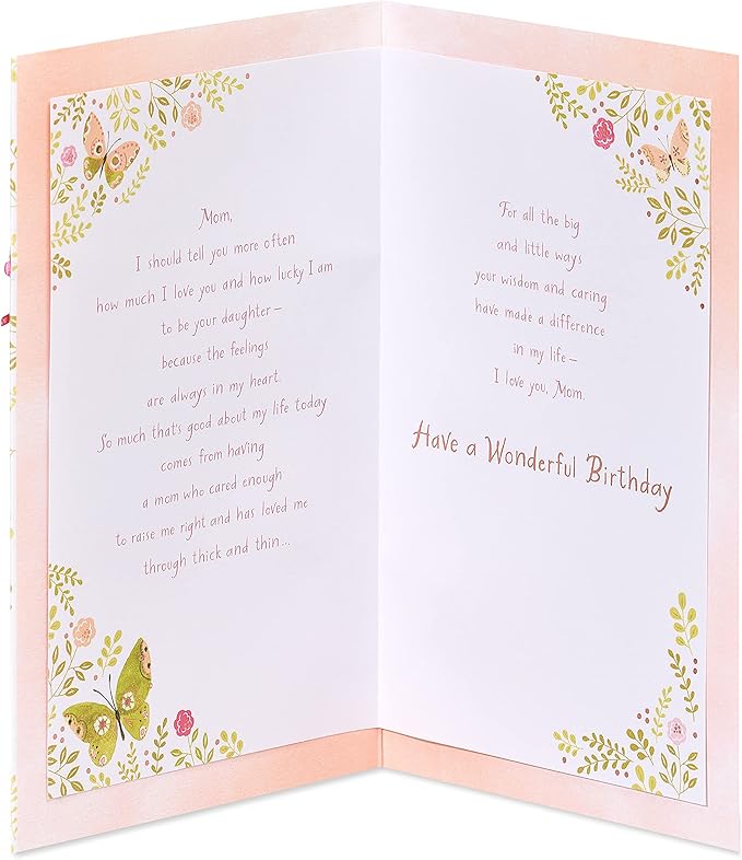 American Greetings Birthday Card for Mom from Daughter (With Love)