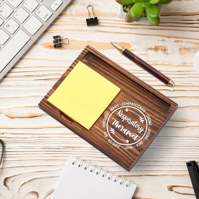 Respiratory Therapist Sticky Note Holder, Appreciation Gift for Pulmonologist Therapy Nurse, Thank You Gifts for Respiratory Nurse Therapist Self-Stick Note Pad Holders Desk Organizer TZP19