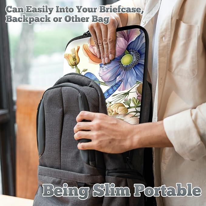 Laptop Sleeve Case Bag 15 inch, Blue Dragonfly Slim Carrying Case Durable Handbag Travel Laptop Bag for 15 inch MacBook Air M3/M2/15 Pro/Surface Laptop 7/6/5/4/3/ Dell XPS 15 Plus