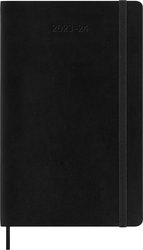 Moleskine Classic 18 Month 2023-2024 Weekly Planner, Soft Cover, Large (5" x 8.25"), Black