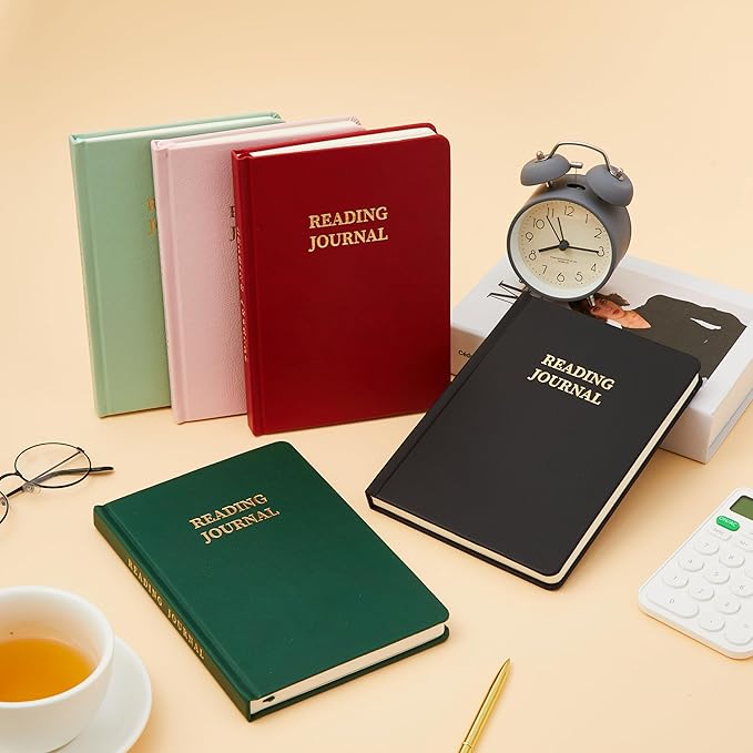 Reading Journal Book Lovers Gifts Hardcover Leather Readers Accessories Track Reading Log with 65 Books Reviews, 5.8”x8.3”, Mintgreen