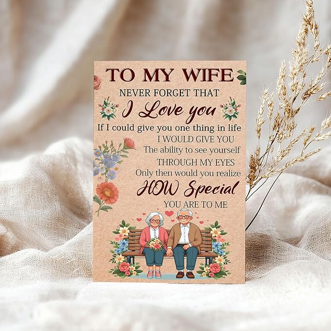 Funny Wife Birthday Card from Husband, Best Gift for My Wife Birthday, Thank You Card for Wife, Happy Wife Birthday Gift Ideas for Her