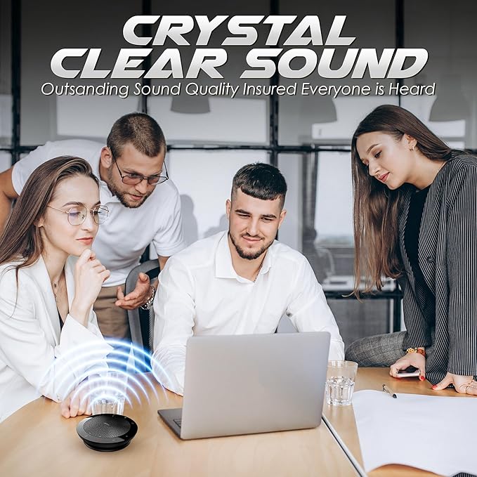 Jabra Speak 510 UC - Portable USB & Bluetooth Conference Speakerphone | Crystal Clear Sound for Meetings Anywhere | Zoom & Google Meet Certified | Optimized for Unified Communications