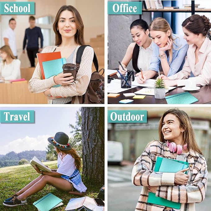 Blue Glitter Notebook, 8.3x5.7” 160 Lined Pages Glitter Never Peel Off Sparkle Journal for Girls College Ruled A5 Hardcover Notebooks for Teens Women Writing Note Taking Office Work School Gifts