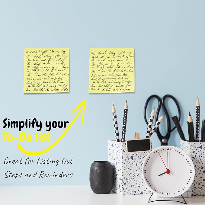 Mr. Pen- Sticky Notes, 3”x3”, 12 Pads, Pastel Yellow Colors Sticky Notes, Sticky Note, Self-Stick Note Pads, Sticky Pads Sticky Notes Aesthetic, Colorful Sticky Notes, Sticky Notes Bulk Sticky Notes