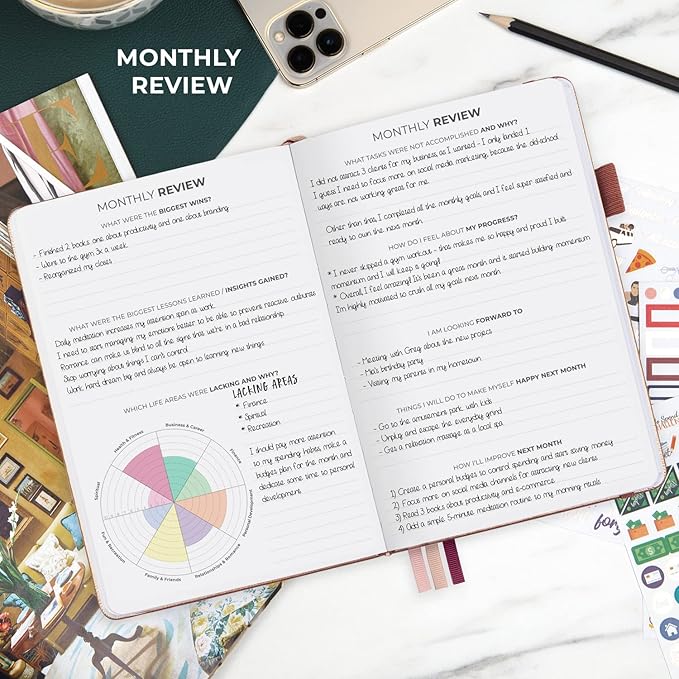 Clever Fox Dated Planner Premium Edition – 2025-2026 Weekly Planner for Planning, Goal Setting & Time Management – Planner Notebook with Habit Tracker & to-do List – A5 Size (Rose Gold)