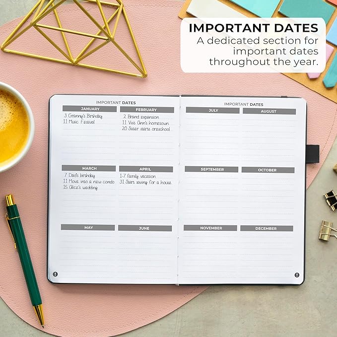 Clever Fox Address Book with alphabetic tabs - PU Leather Telephone and Address Book for Keeping Contacts Safe, Contact Organizer Journal, Medium Size (5.3″ x 7.7″) Hardcover, Black