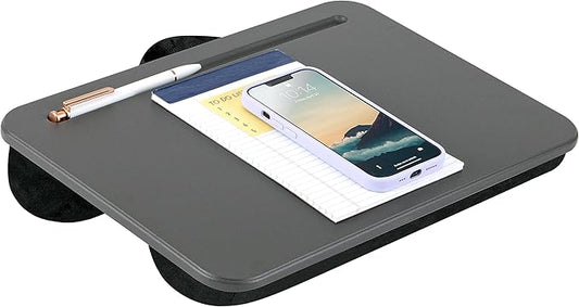 LAPGEAR Compact Lap Desk - Charcoal - Fits up to 15 Inch Laptops - Style No. 43105