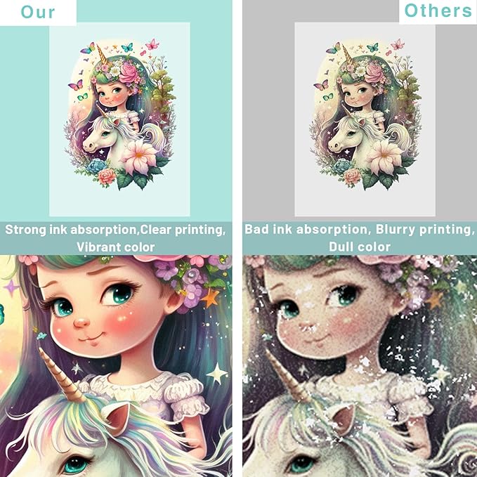 KASYU DTF Transfer Film, 50 Sheets 8.5"*14" DTF Paper with Smart Printing Pad for All Sublimation and DTF Printers,DTF Film for Sublimation Hack, Premium Direct to Film for All Color Fabric