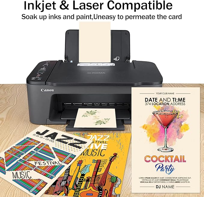 Cream Blank Cover Stock 11x17 100 Sheets Thick Card Stock, Goefun 80lb Ivory Heavyweight Legal Size Printer Paper for Arts and Crafts, Flyers, Menus, Posters