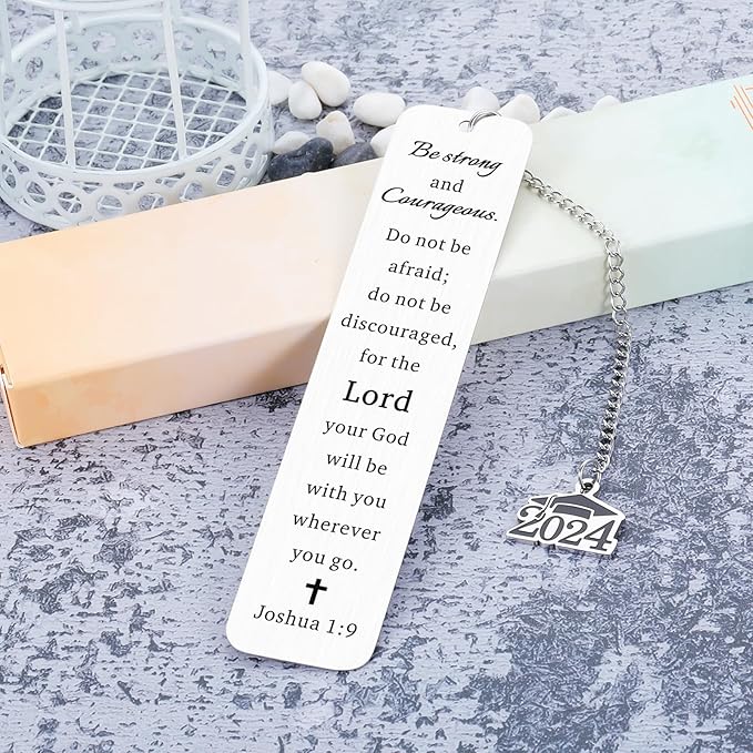 Christian Graduation Gifts for Him Her Baptism Bible Verse Bookmarks for Women Men Book Lovers Class of 2024 for Girls Boys High School Religious Gifts Bulk Graduating Inspirational Gifts