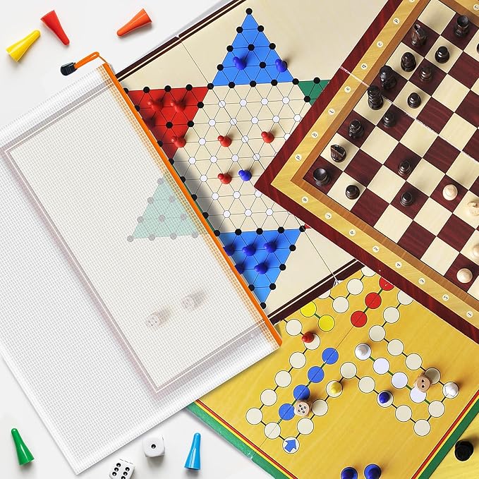 18pcs Mesh Zipper Pouch Board Games Storage Bags, 9 Colors Puzzle Bags, A3 17x12 Inches Large Reusable Zipper Bags for Organizing, Plastic Mesh Bags, Travel, School Office Organization