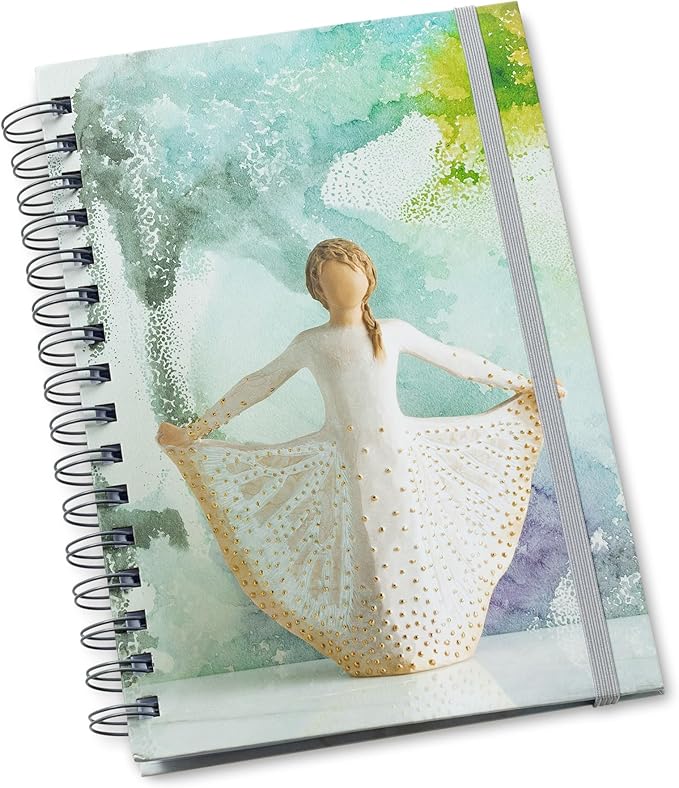 Willow Tree Butterfly Notebook, Lined, Spiral-bound, Hard-Cover Booklet to keep lists, thoughts, To-Dos and Reflections, Features Beautiful Image of Butterfly Carved Sculpture