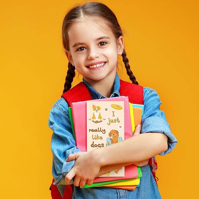 I Just Really Like Dogs Sticky Notes Set, 550 Sheets, Cute Cartoon Puppy Self-Stick Notes Pads Animal Divider Tabs Bundle Writing Memo Pads Back to School Office Supplies Small Gift