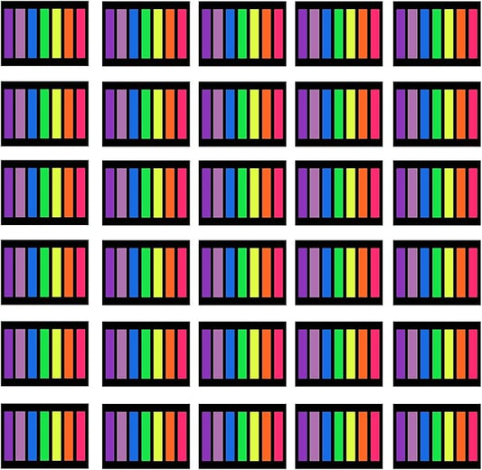 SIQUK 4200 Pieces Page Marker Tabs Colored Sticky Page Tabs Page Flags Fluorescent Tape Flags Index Tabs, 30 Sets 7 Colors