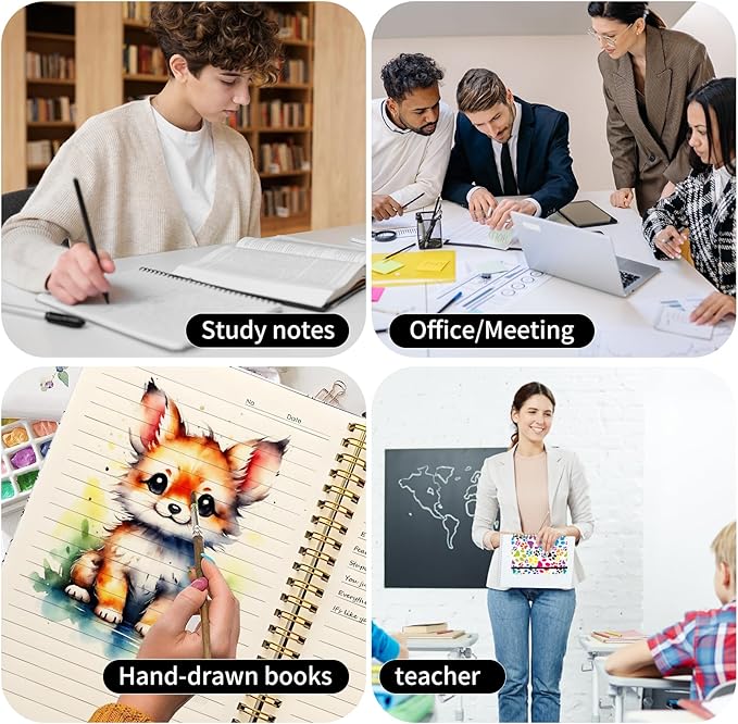 Spiral Journal Notebook, A5 Cute Notebooks for Women Men, College Ruled Hardcover Notebook for Work & Note Taking, 60 Pages Double-Wire Journals for Writing Colorful Dog Paws