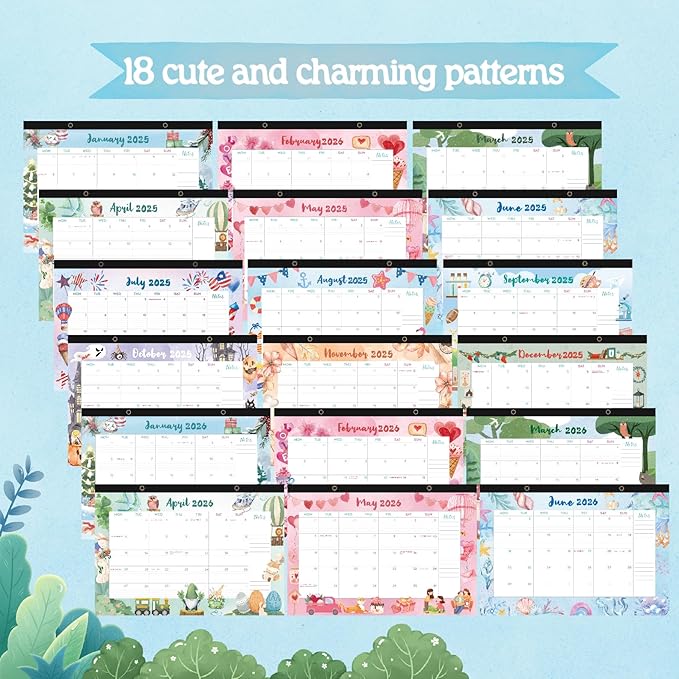 designs 2025 desk calendar,2025 wall calendar,11.8x17 inches large calendar with schedules and holidays, calendar 2025 for family and office planning, gift for christmas, new year