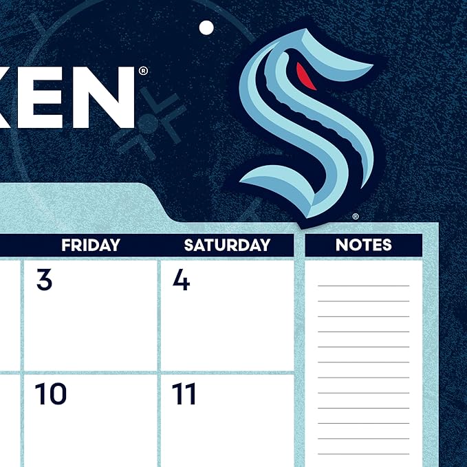 Turner Sports Seattle Kraken 2025 22x17 Desk Calendar (25998061587)