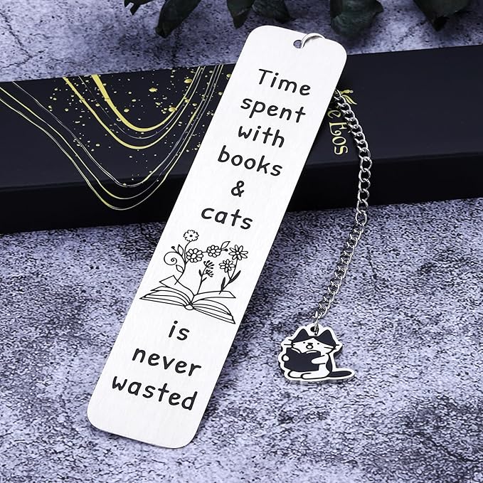 Stocking Stuffers for Women Men Teens Boys Girls Christmas Cat Bookmarks for Women Men, Cat Gifts for Cat Lovers, Cute Bookmarks for Book Lovers, Funny Bookmarks Gift for Readers, Bookish Book Club