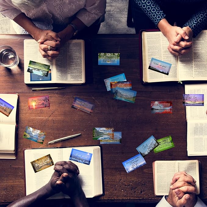 200 Pcs 50 Styles Prayer Cards Bible Verse Card Double-Side Scripture Inspirational Cards Motivational Encouraging Christian Cards for Women Men Mini Business Easter Religious Christian Gifts