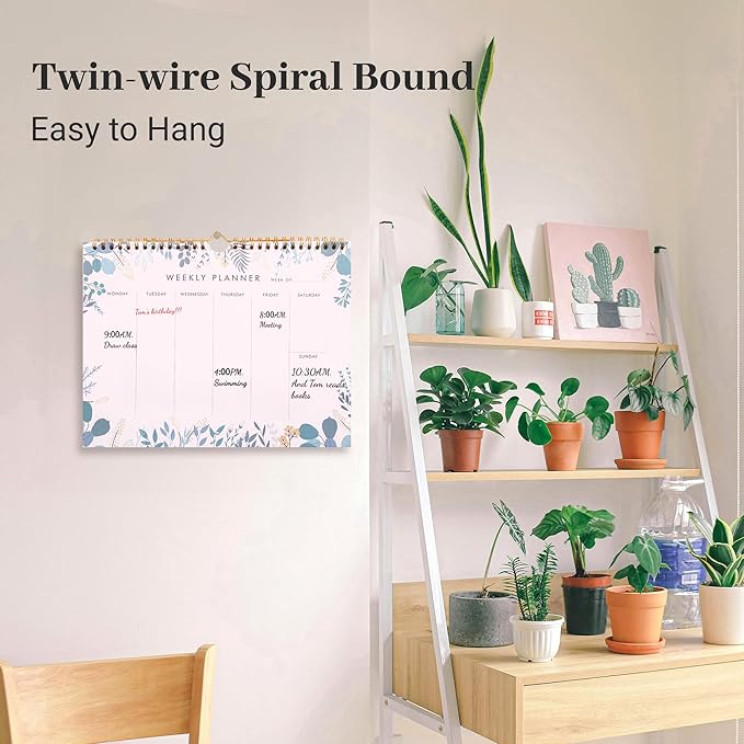 Yoment Weekly Planner Notepad 8.5x11 Weekly To Do List Notepad 52 Weekly Desk Planner Calendar Hangble Undated Weekly Planning Pad for Work,Home,School,Ofiice Supplies,Matching 44 Notepad,Blue