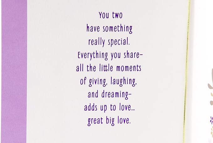 Hallmark Anniversary Greeting Card for a Couple (Birds and Flowers)