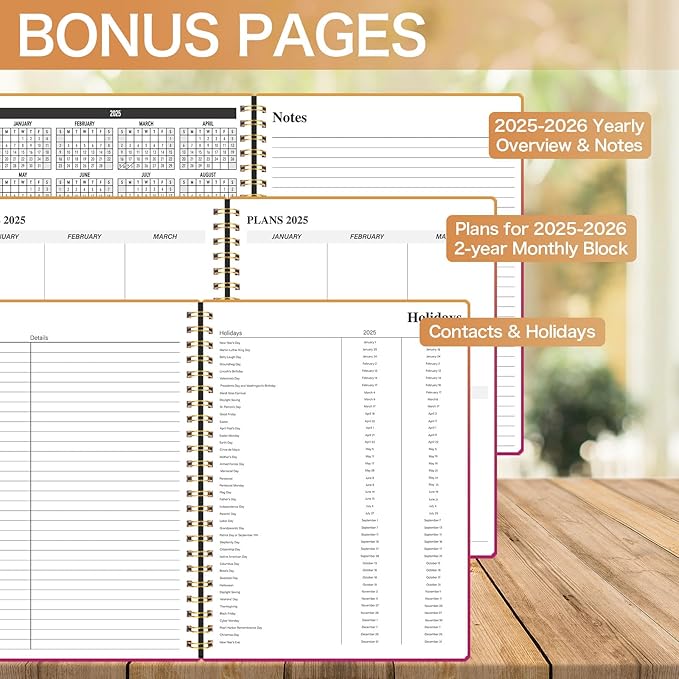 Monthly Planner 2025-2026, 2025 Calendar 24 Months Planner, JAN 2025 - DEC 2026, 7.4"x9.4", Personal Organizer with Monthly Goals, To-Do List, Habit Tracker, 24 Months for School Office Home Planning