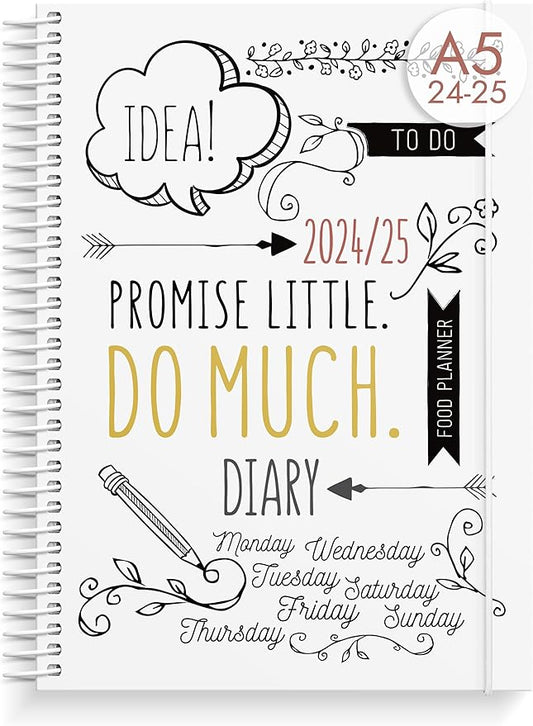 Doodle Academic Planner 2024-2025 | July 2024 - August 2025 | Weekly & Monthly Planner | Space for Creativity & Coloring | Planner stickers included | 120gsm paper