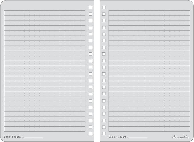 Rite in the Rain Weatherproof Side Spiral Notebook, 4.625" x 7", Orange Cover, Universal Pattern (No. OR73)