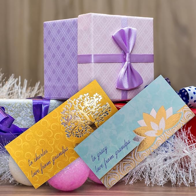 PARTH IMPEX Shagun Gift Envelope (Pack of 10) Assorted Color Designs Money Holder Fancy Packet for Christmas Diwali Easter Birthday Wedding Anniversary Designer Invitation Envelopes