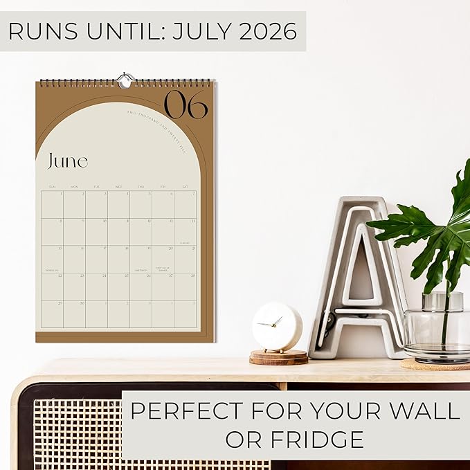 Aesthetic 2025-2026 Wall Calendar - Runs from January 2025 Until July 2026 - The Perfect Wall Hanging Calendar Planner for Easy Organizing
