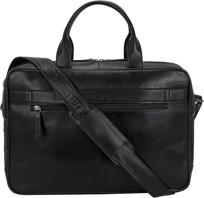 Marc Peter Laptop Bag Los Angeles I Leather Shoulder bag for 15.6 inch Laptop I Briefcase for men and women