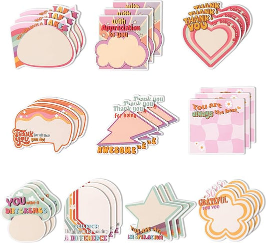 30 Pack Empowering Sticky Notes - Motivational Educator Self Sticky Notepads Inspirational Memo Pads for Appreciation Gifts Office School Supplies Birthday Party Favors, Total 600 Sheets