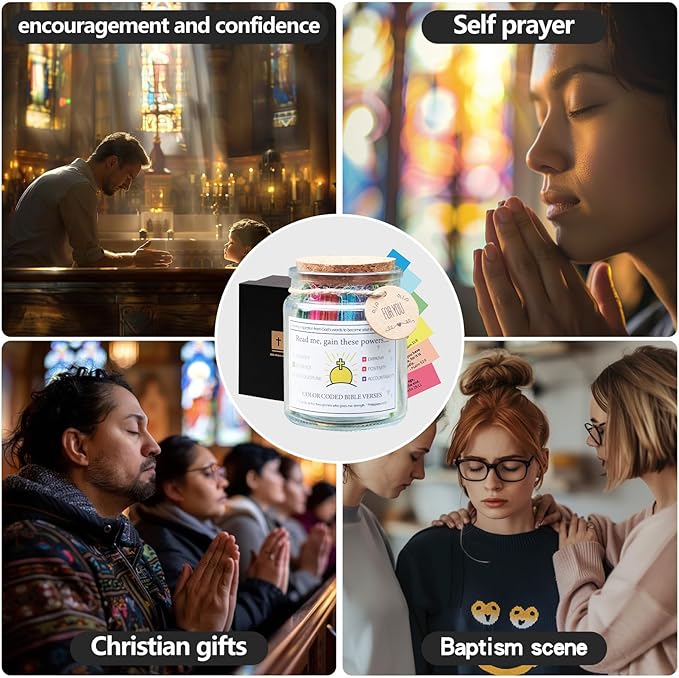 The Hope Jar Bible Verses,Read Me When Bible Verses Jar for Emotions and Feelings, for Mom,Daily Motivational Scripture Prayer Hope Jar,Christian Gifts for Women (Bible Jar of Virtues)