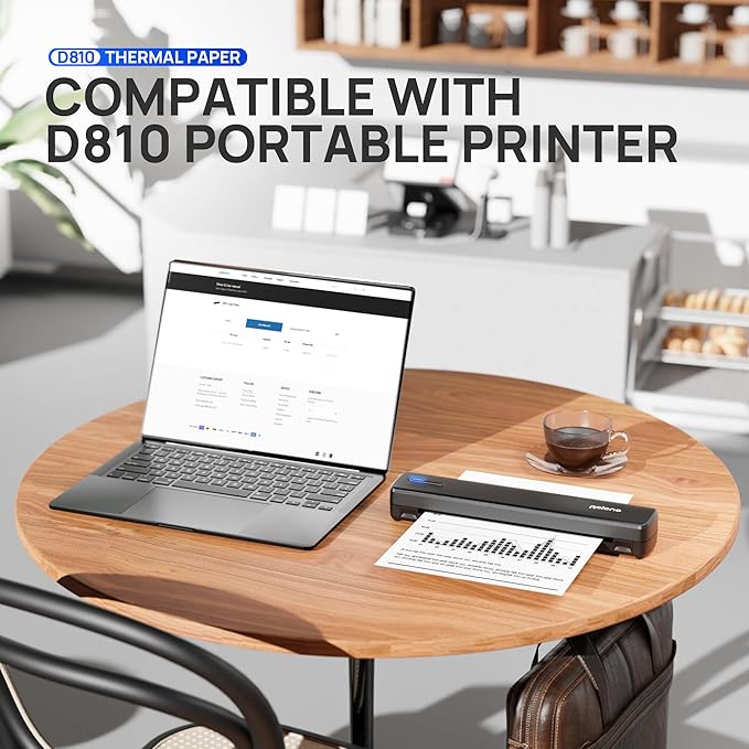 POLONO D810 Thermal Printer Paper 8.5 x 11 Inch, Advanced Thermal Printing, US Letter Size Thermal Paper Compatible with D810, Size 8.5" x 11", 200 Sheets