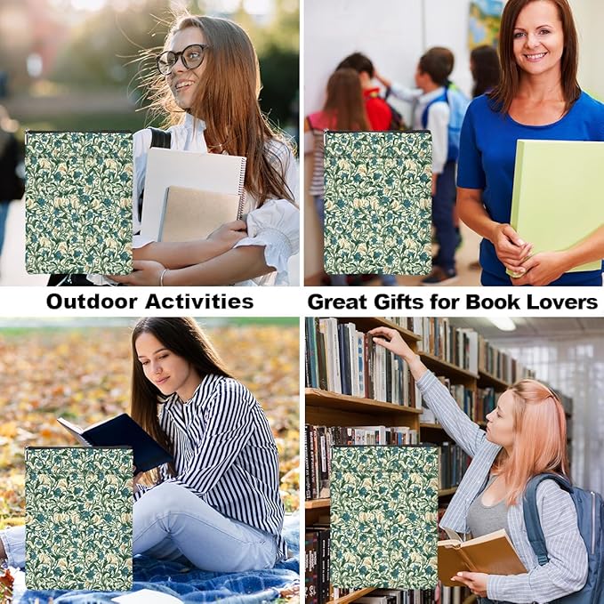 Botanical Book Sleeve, Classic Flower Book Covers for Paperbacks, Floral Book Pouch Book Protector, Book Lovers Gifts for Women Girls Her, Book Accessories Book Club Gifts Christmas Birthday Gifts