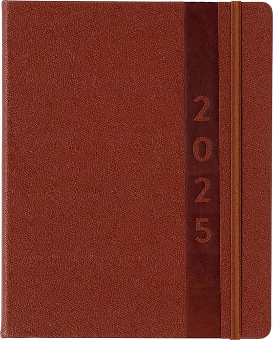 Eccolo 2025 Large Agenda Planner, 12 Month, Yearly, Monthly & Weekly Pages, Habit & Gratitude Tracker (Hardcover - 8 x 10")