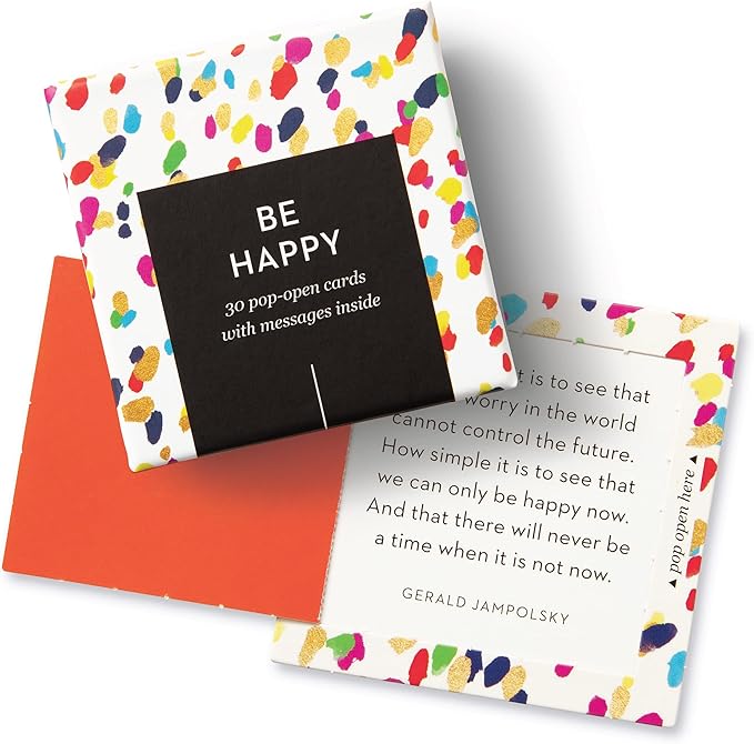 Compendium ThoughtFulls Pop-Open Cards — Be Happy — 30 Pop-Open Cards, Each with a Different Inspiring Message Inside