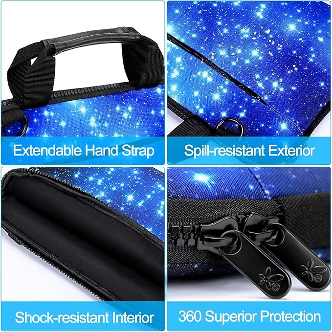 icolor 13" Laptop Shoulder Bag Sleeve,11.6" 12" 13.3 inch Computer Tablet Canvas Handbag Case Notebook Messenger Briefcase