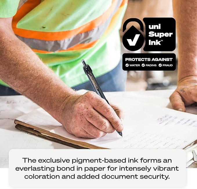 uniball Power Tank Rt Ballpoint Pen, Retractable, Bold 1 Mm, Blue Ink, Translucent Blue Barrel, Dozen