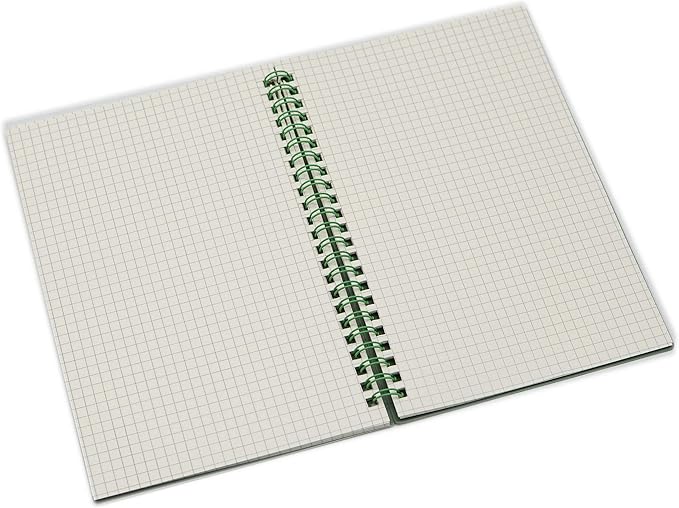 Yansanido Spiral Notebook, 4 Pcs B5 Thick Plastic Hardcover Graph Paper 4 Color 80 Sheets -160 Pages Journals for Study and Notes (Grid-4pcs Wine Red,Brown,Green,ivory, B5)